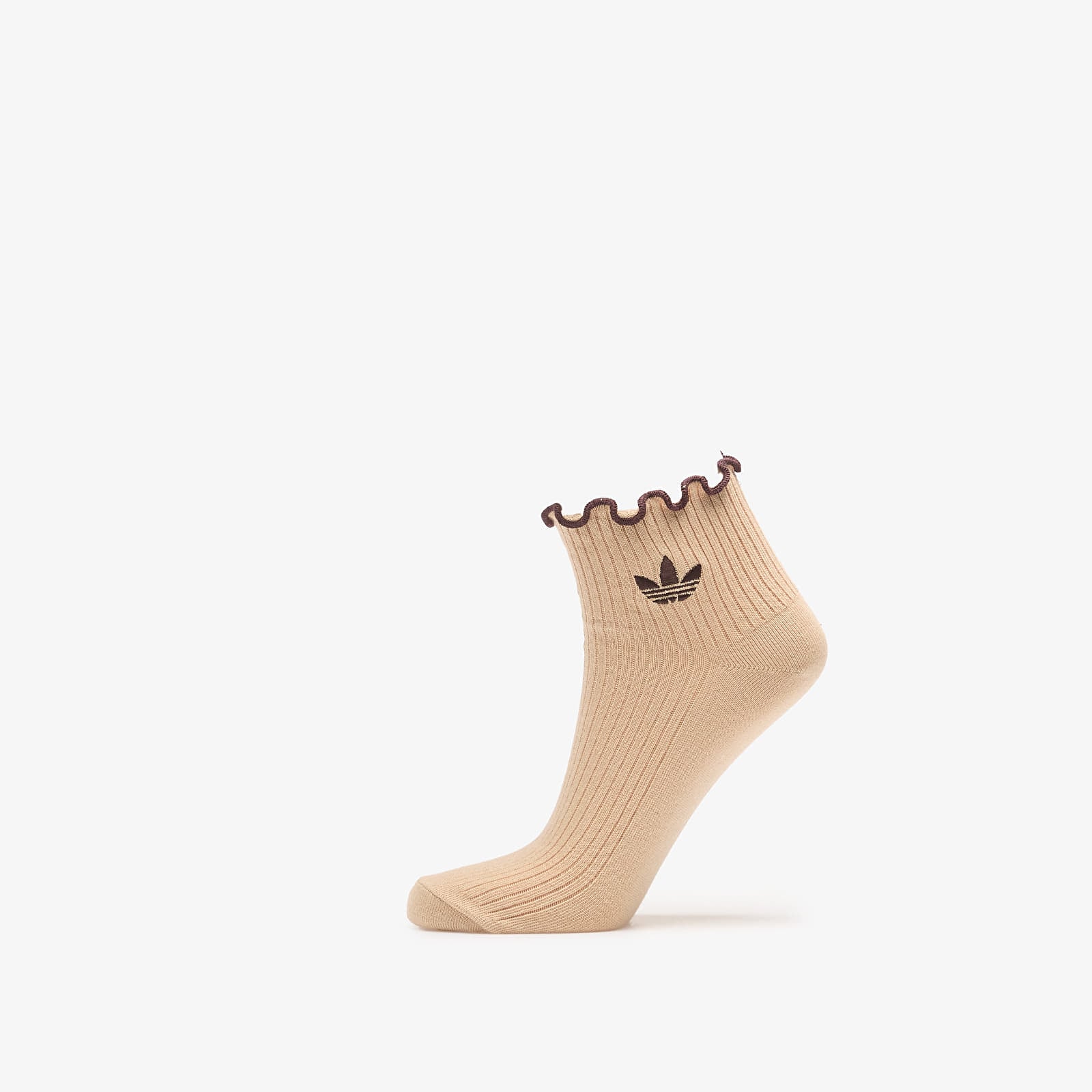 Socken adidas Ruffle Quarter Socks Off White/ Magic Beige/ Aurora Coffee