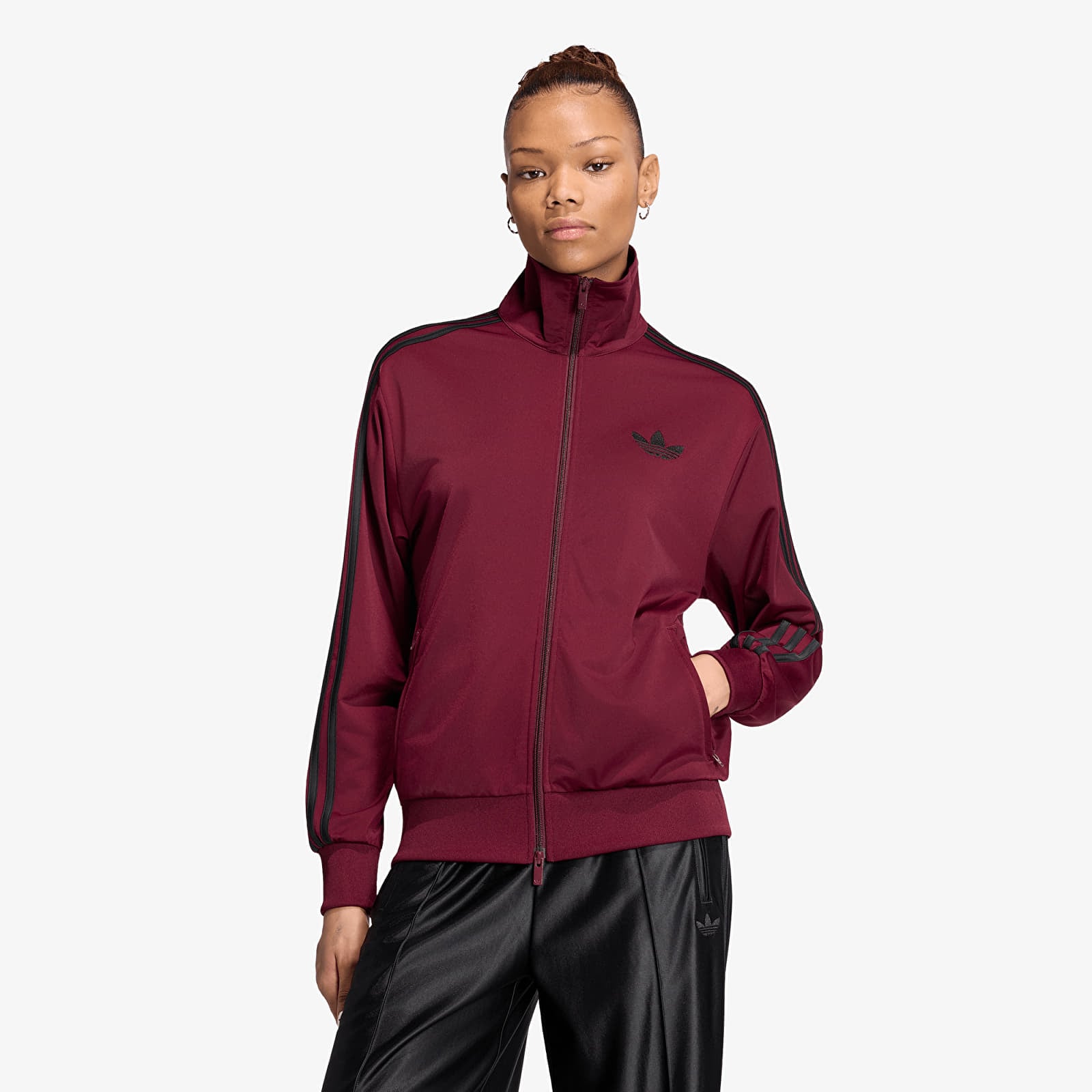 Damesjassen adidas Firebird Track Top Loose Maroon/ Black