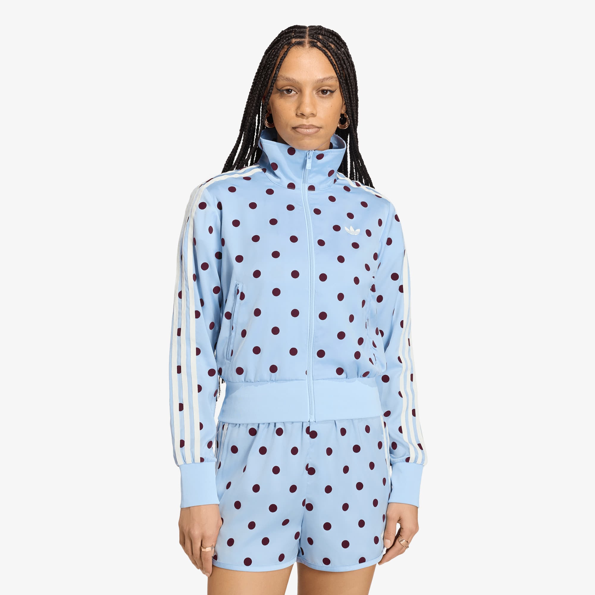 Яке adidas Satin Polka Dots Tt Track Top Clear Sky XS