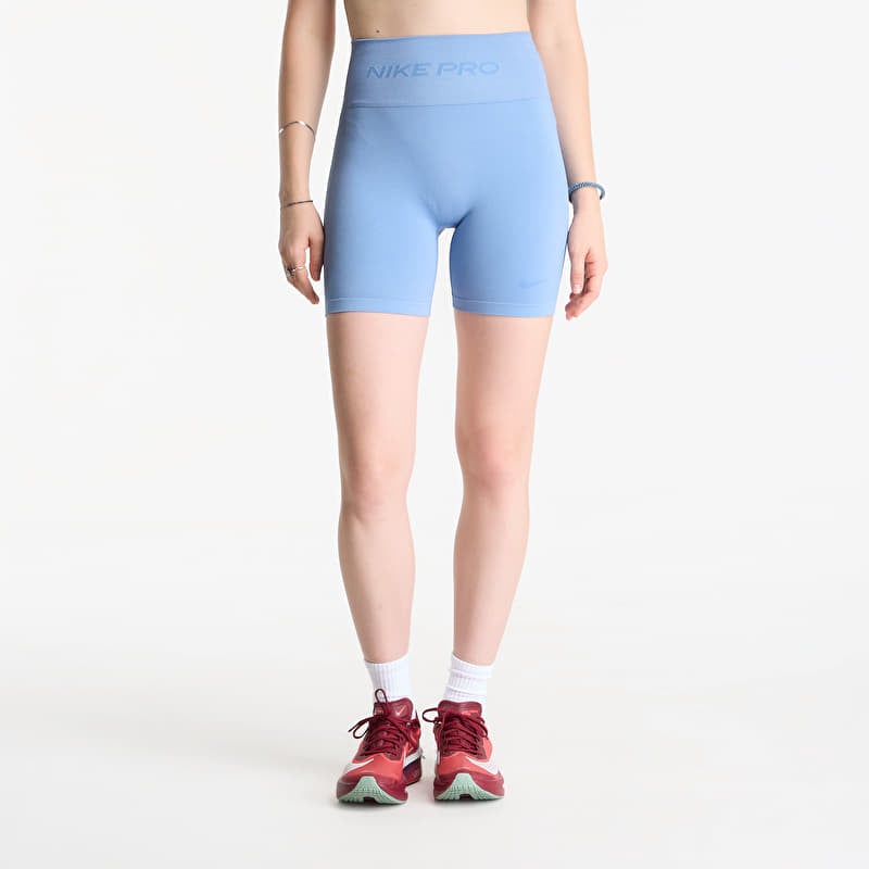 Shorts Nike Pro Seamless Women's Dri-FIT High-Waisted 5" Biker Shorts Work Blue