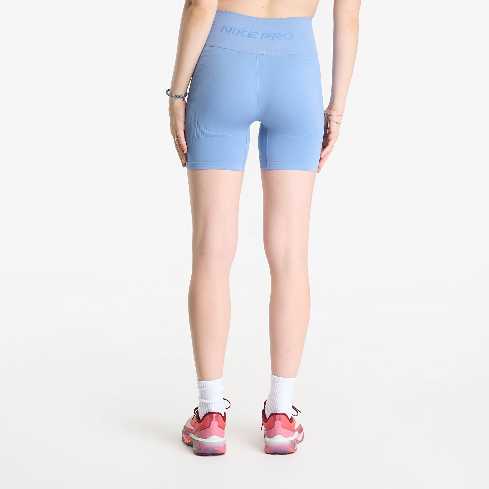 Dámské kraťasy Nike Pro Seamless Women's Dri-FIT High-Waisted 5" Biker Shorts Work Blue