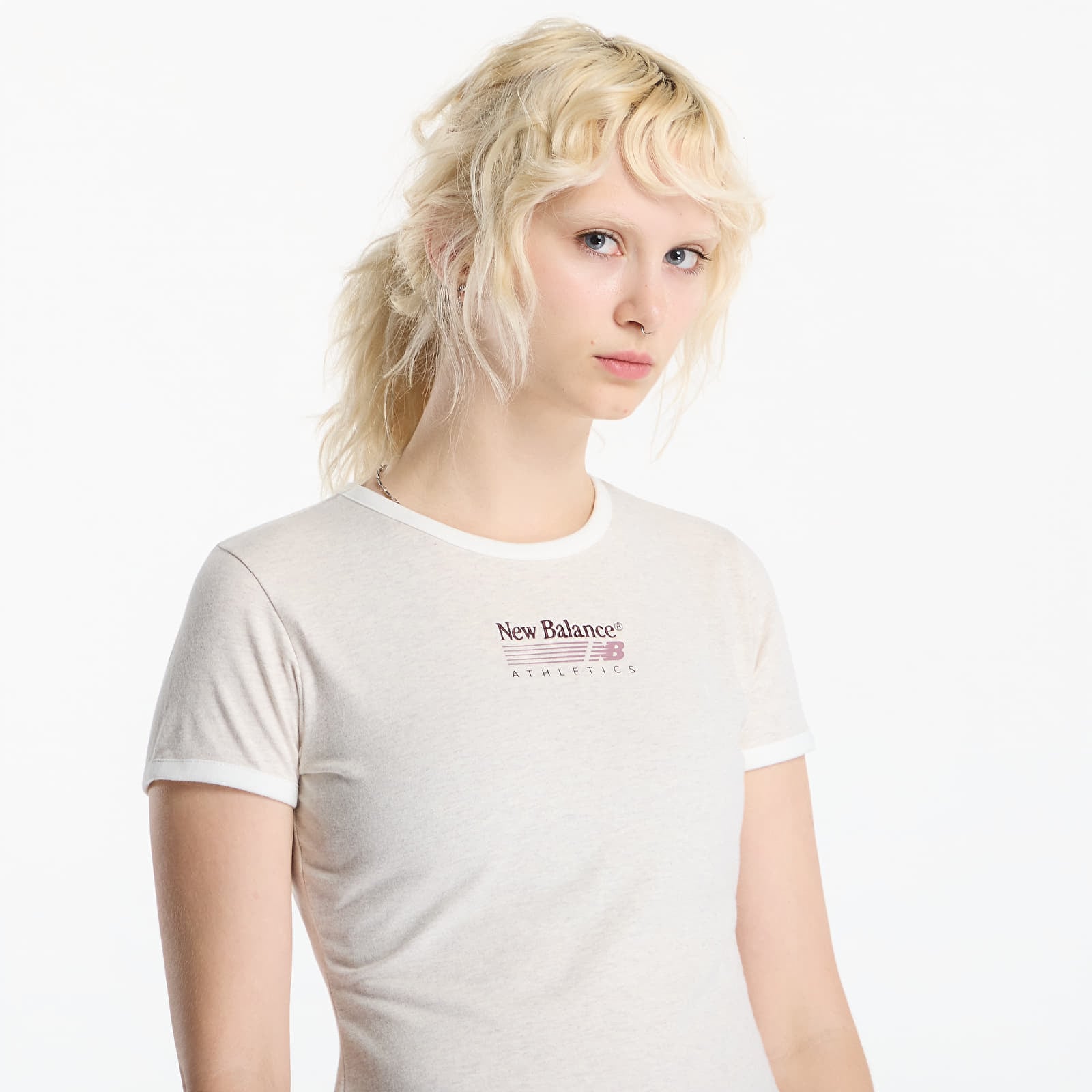 Women's T-shirts New Balance Trackside Ringer T-Shirt Linen Heather