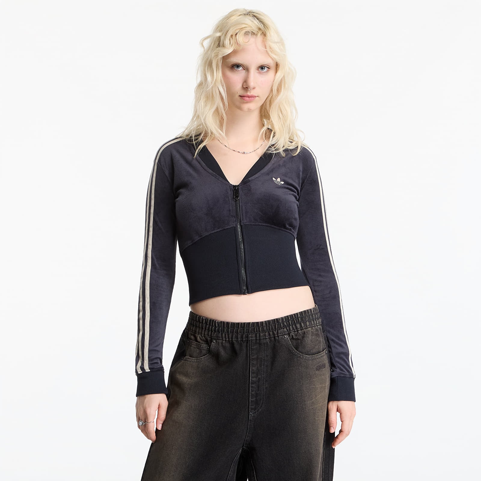 Vestes pour femmes adidas SST V-neck Tracktop Black