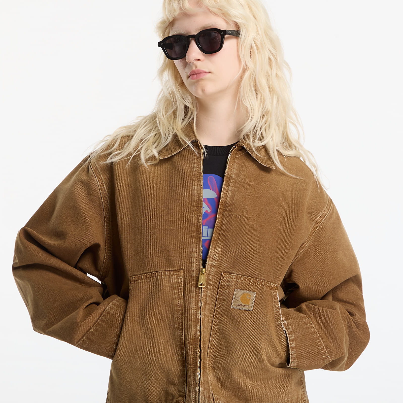 Pánske bundy Carhartt WIP OG Arcan Jacket UNISEX Hamilton Brown/ Hamilton Brown Destroy Wash