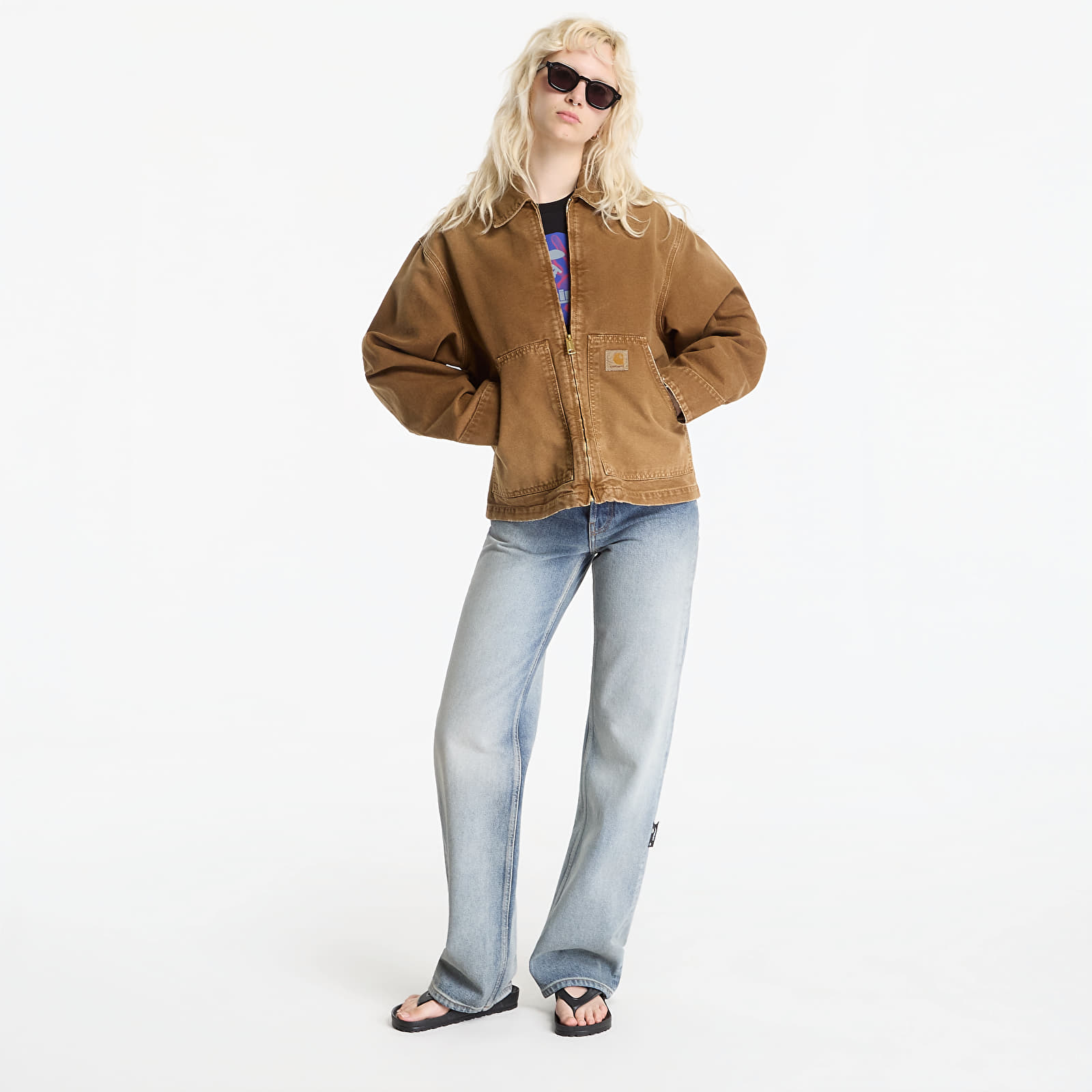 Pánske bundy Carhartt WIP OG Arcan Jacket UNISEX Hamilton Brown/ Hamilton Brown Destroy Wash