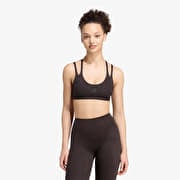 adidas Optime Workout Snake Strappy Light Support Bra Aurora Coffee/ Black