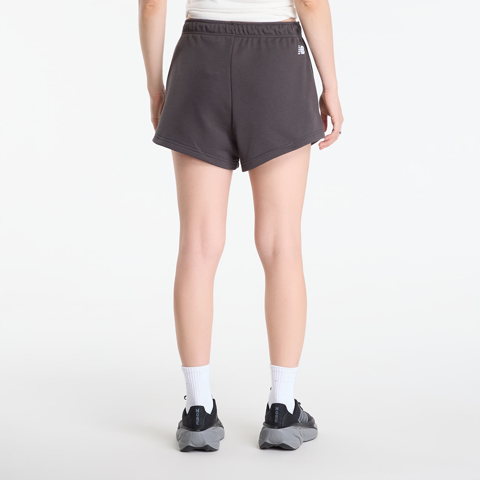 Женские шорты New Balance Trackside French Terry Short Black Cement