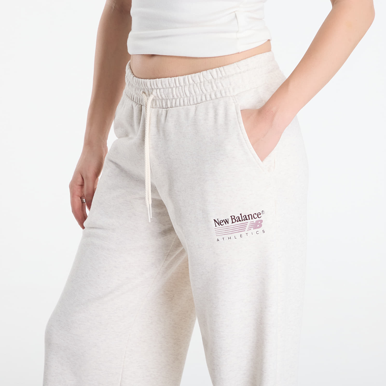 Joggingbroeken voor dames New Balance Trackside French Terry Pant Linen Heather