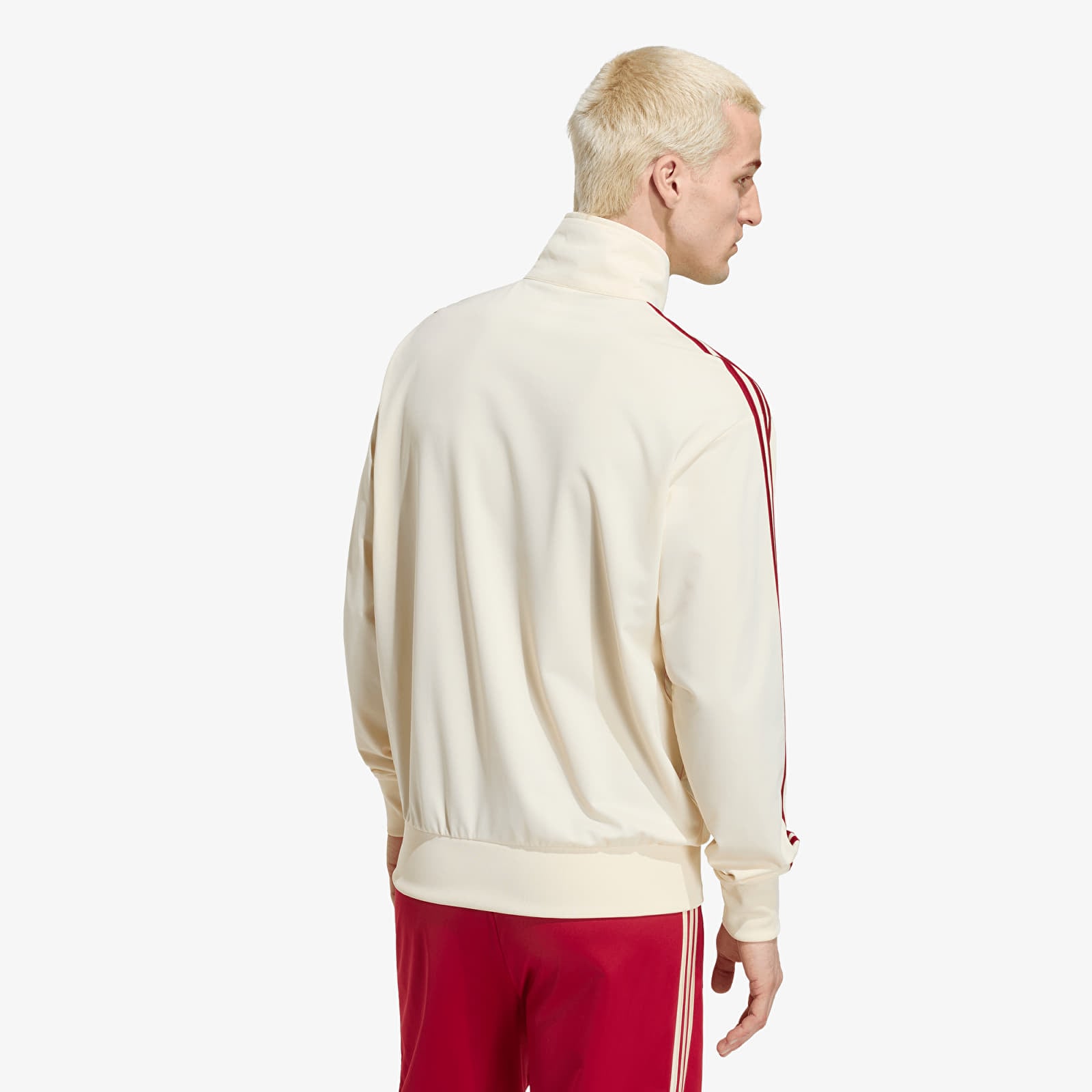Sudaderas con capucha para hombre adidas Firebird Track Jacket Warm Vanilla/ Team Victory Red