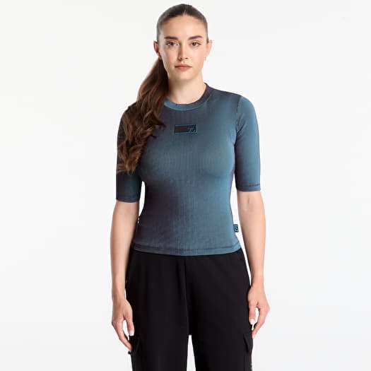 T-shirt EA7 Emporio Armani T-Shirt Fancy Ribs Black / Mysterioso