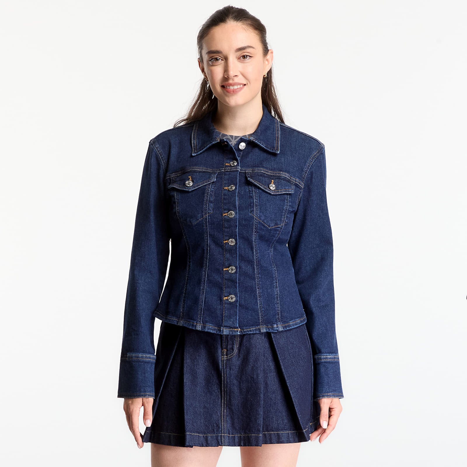 Overhemden Calvin Klein Jeans Sculpt Trucker Shirt Classic Rinse
