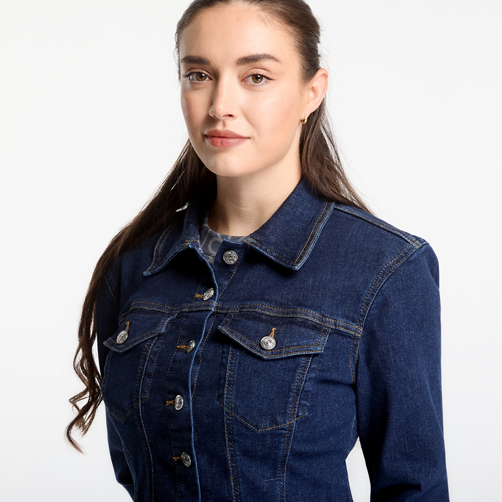 Overhemden Calvin Klein Jeans Sculpt Trucker Shirt Classic Rinse