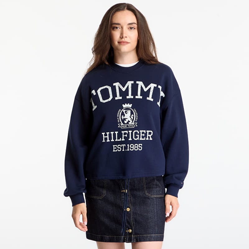 Hoodica Tommy Hilfiger Varsity Crest Mdrn Sweatshirt Dark Night Navy