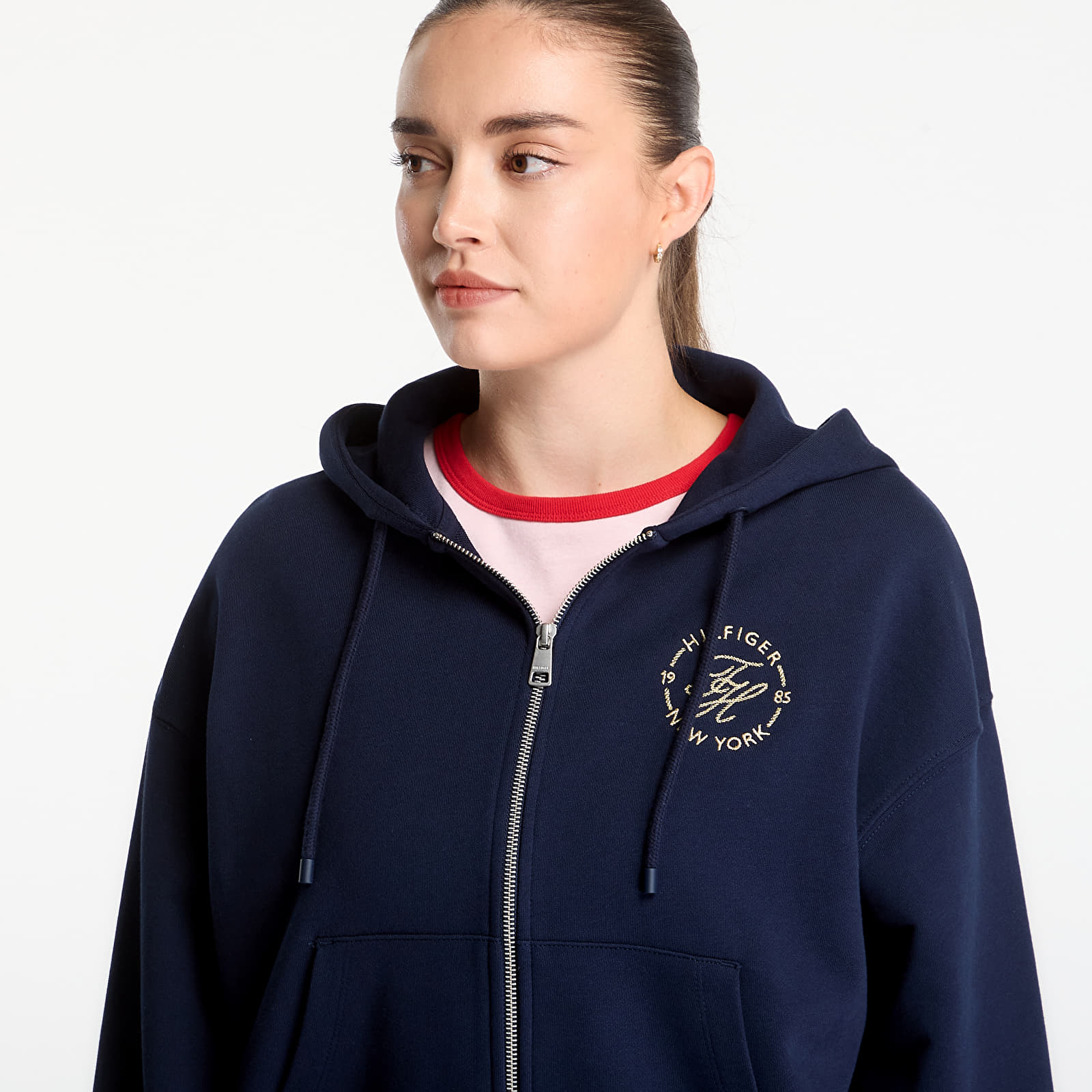 Hettegensere og sweatshirts Tommy Hilfiger Roundal Zip-Up Hoodie Dark Night Navy