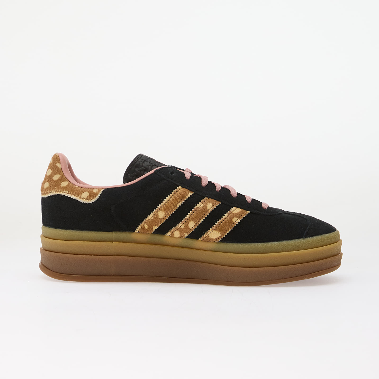 Naisten lenkkarit ja kengät adidas Gazelle Bold Core Black/ Brown Desert/ Wonder Mauve