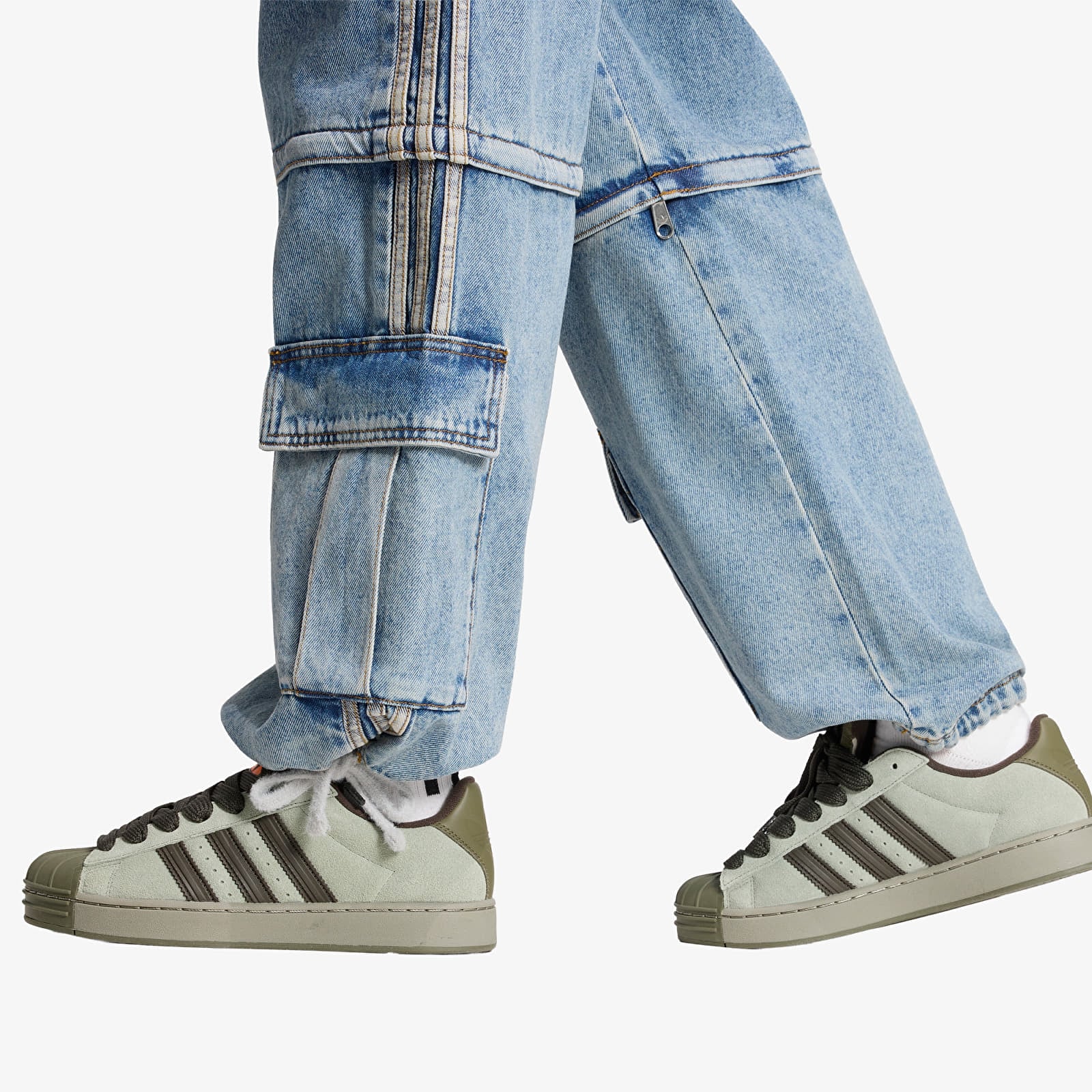 Женские брюки adidas Mid Rise 2-in-1 Denim Pant Worn Blue Denim
