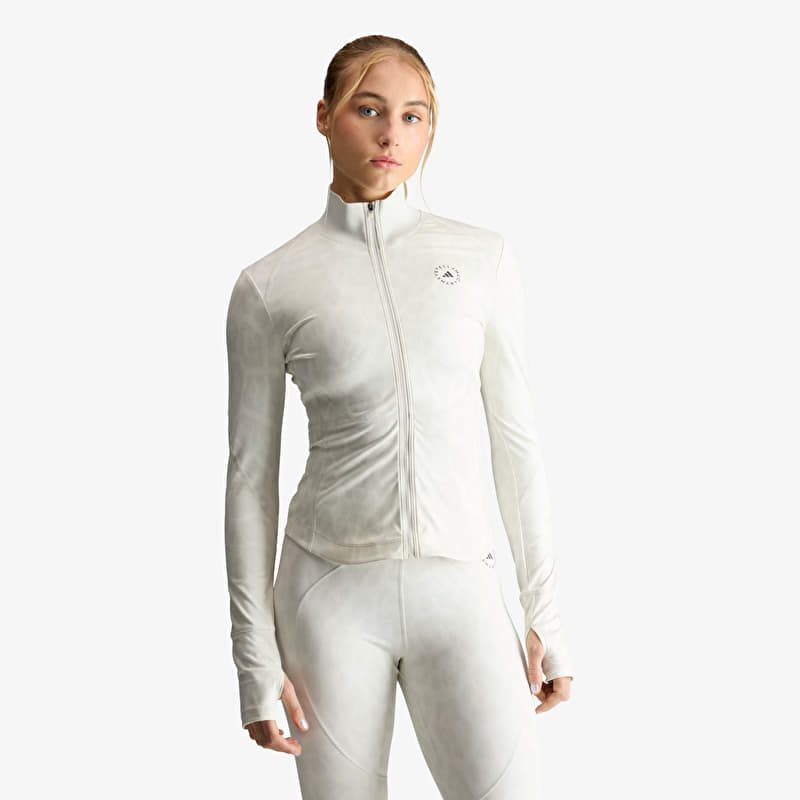 Bluza adidas by Stella McCartney Training Midlayer Printed Core White/ Orbit Grey