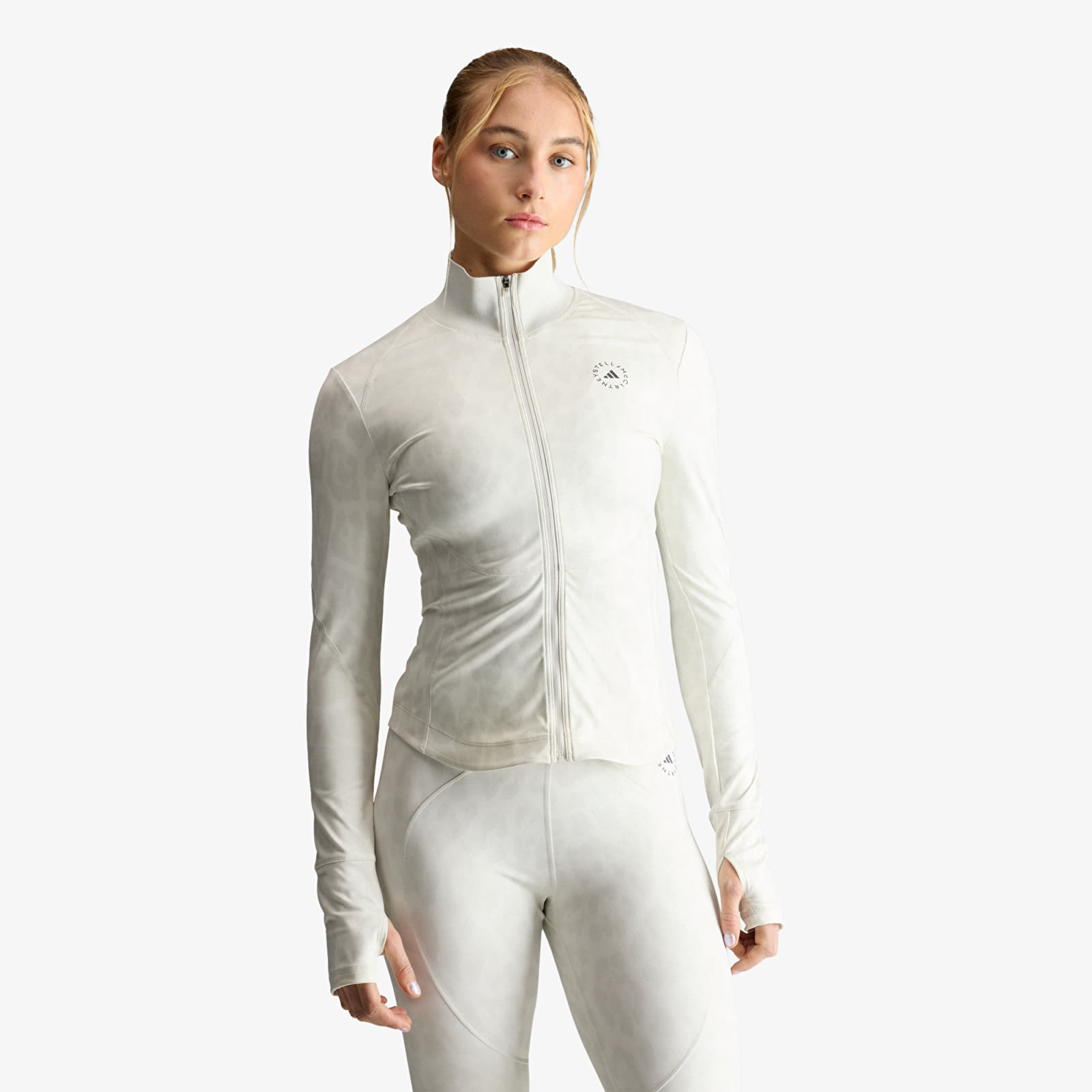 Women's Sweatshirts adidas by Stella McCartney Training Midlayer Printed Core White/ Orbit Grey