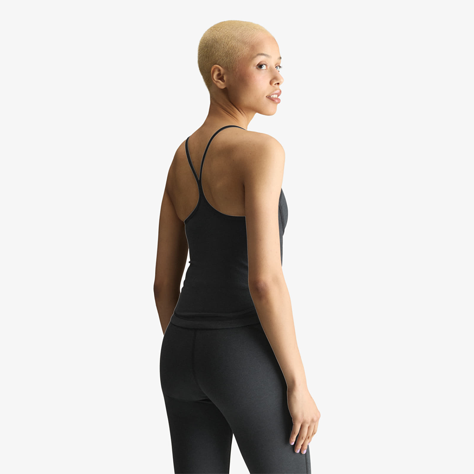 Women's tank tops adidas by Stella McCartney Studio Spaghetti Crop Top Black