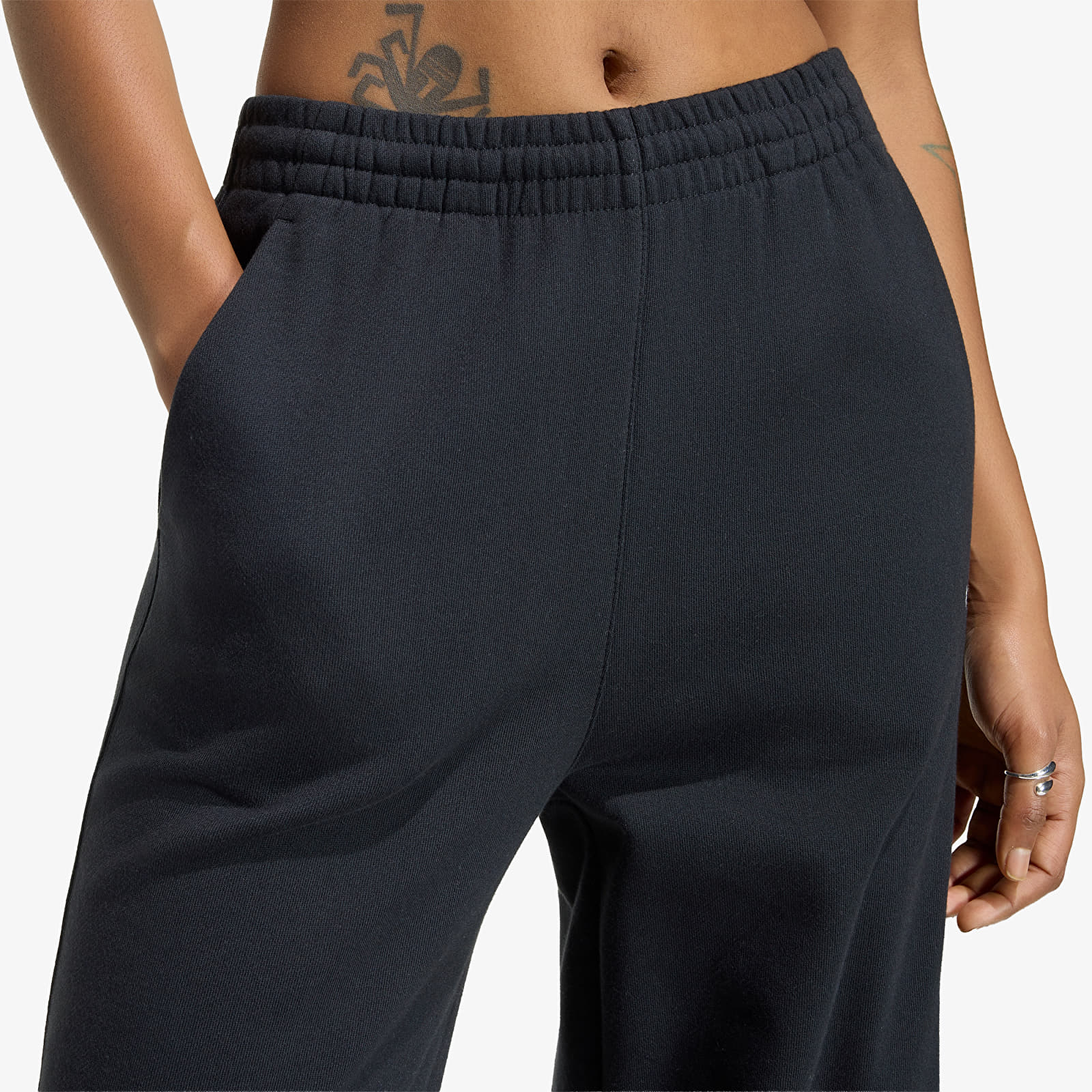 Women's Sweatpants adidas Essentials Wide Leg French Terry Pants Black