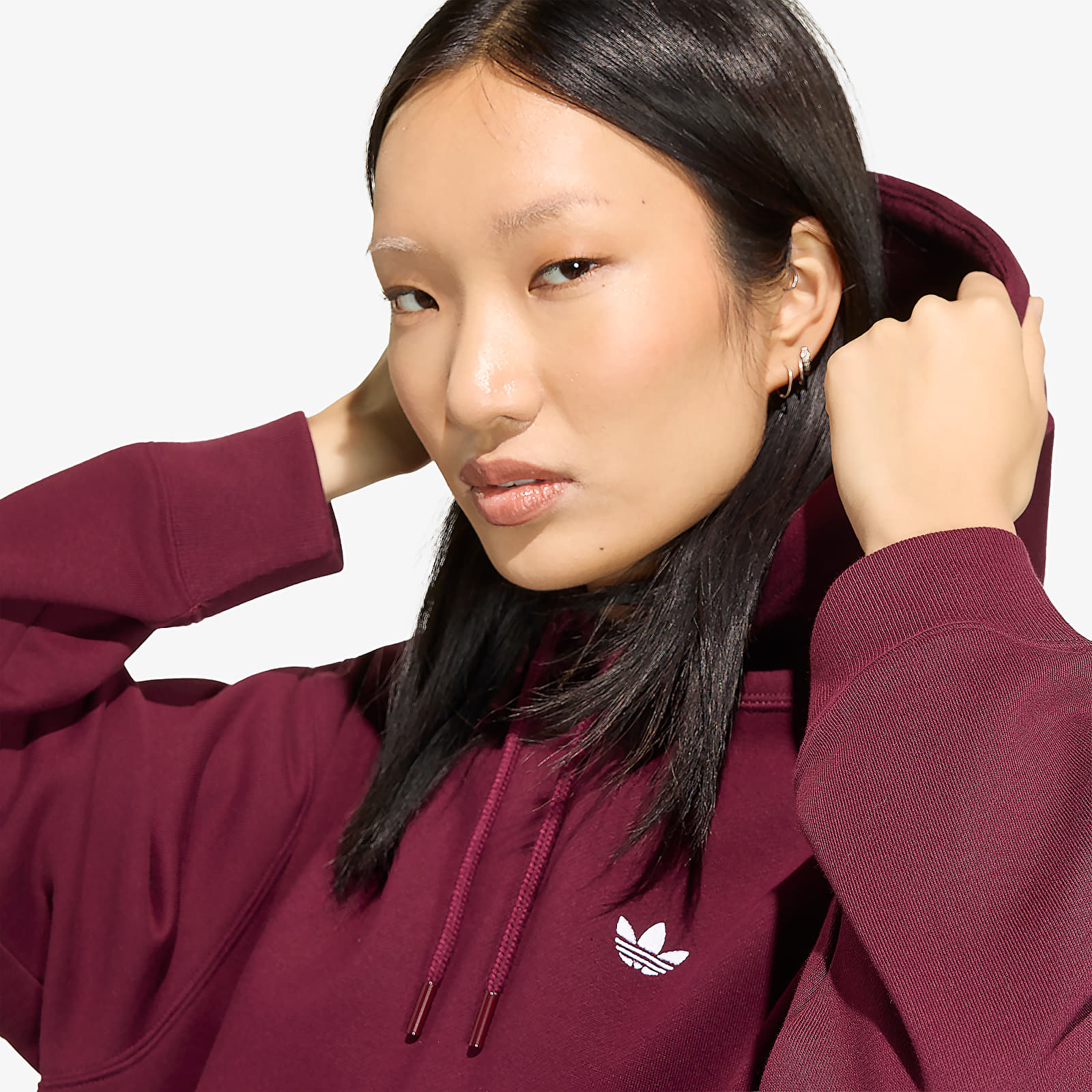 Sieviešu džemperi adidas Essentials Oversized Fleece Hoodie Maroon