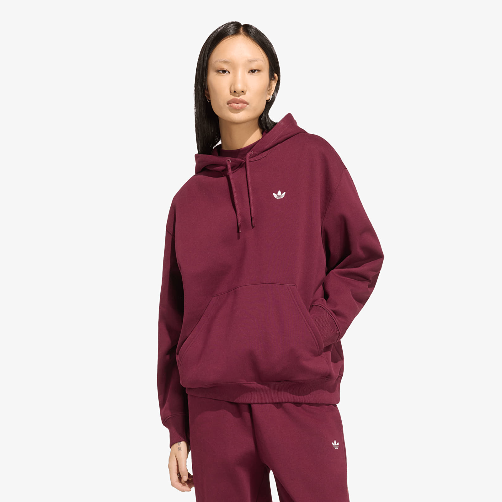 Sieviešu džemperi adidas Essentials Oversized Fleece Hoodie Maroon