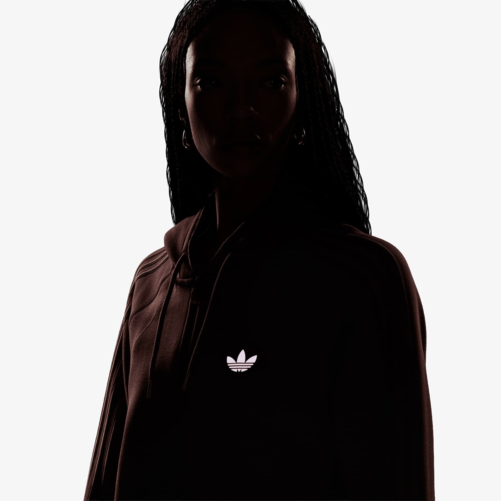 Dámske mikiny adidas SST 2.0 Cropped Hoody Quiet Crimson/ Wonder Oxide