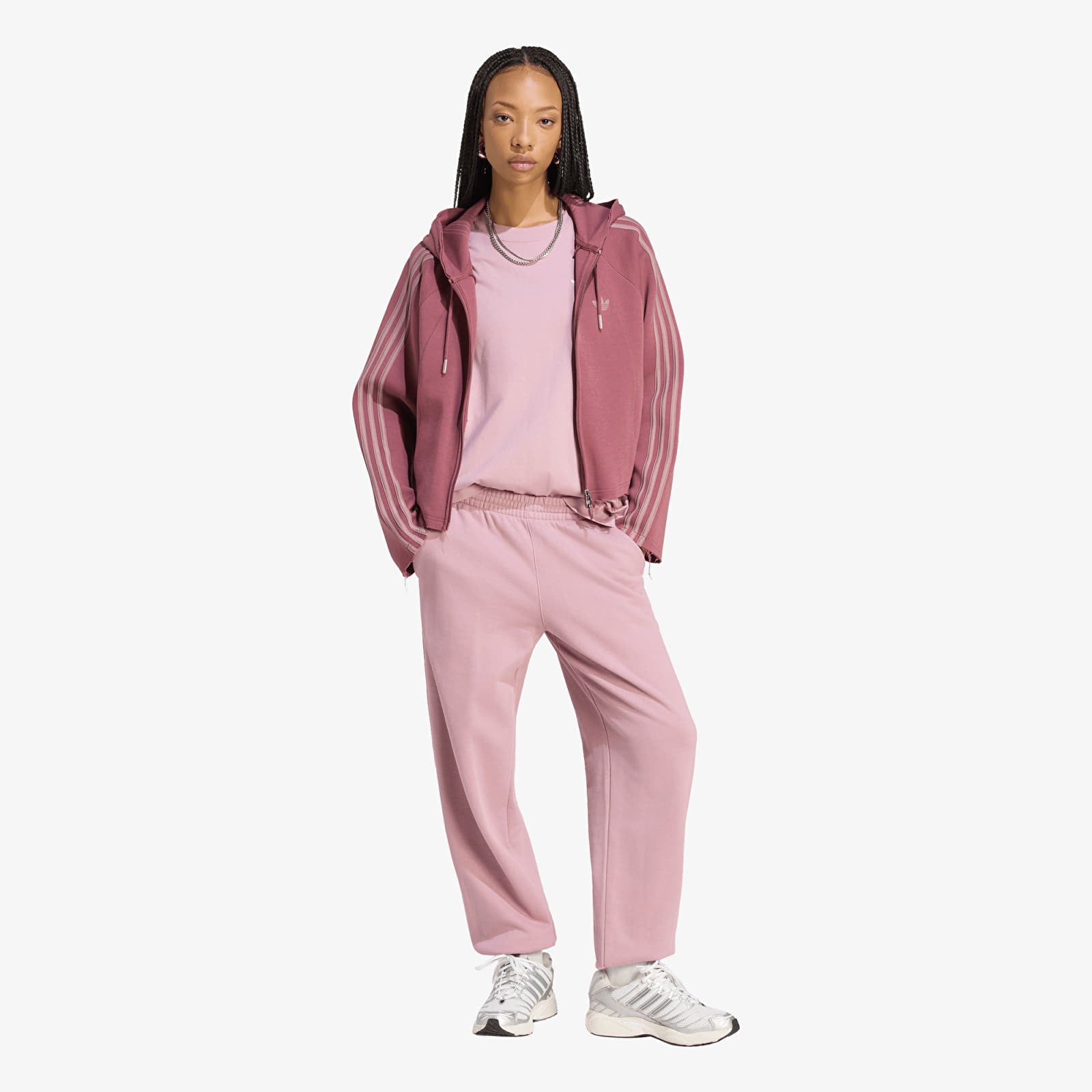 Dámske mikiny adidas SST 2.0 Cropped Hoody Quiet Crimson/ Wonder Oxide