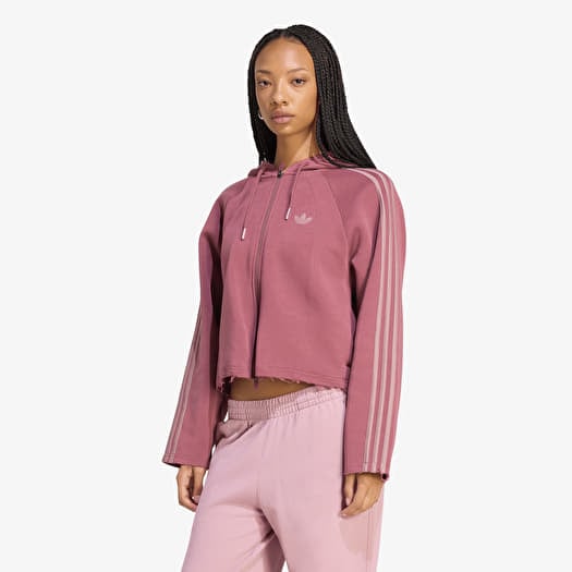 Felpa adidas SST 2.0 Cropped Hoody Quiet Crimson/ Wonder Oxide