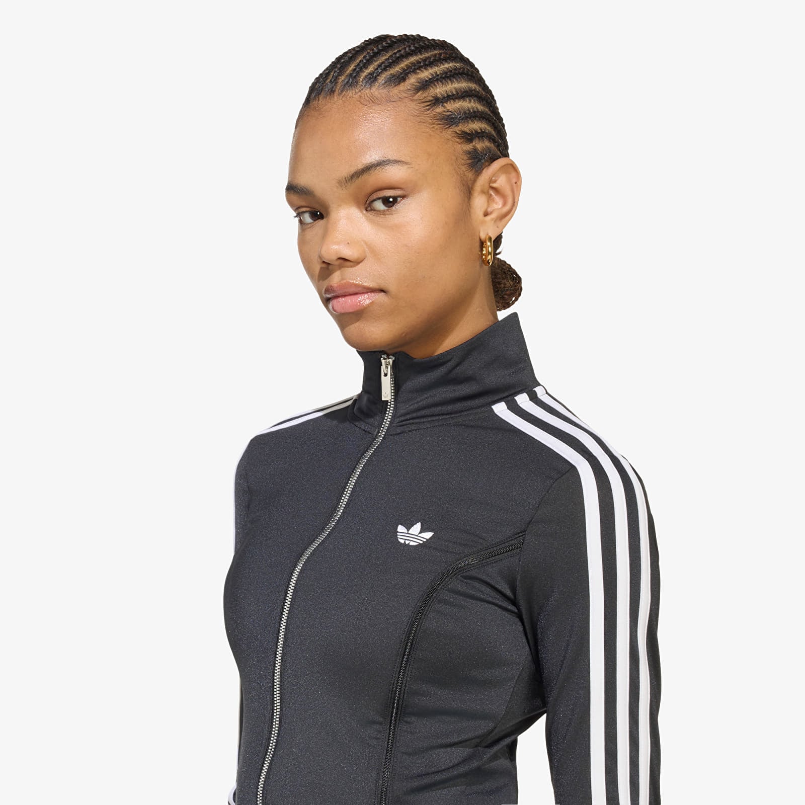 Naisten T-paidat adidas Long Sleeve Zipped T-shirt Black