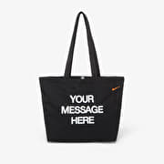 Nike Heritage "Your Message Here" Tote Bag 22L Black/ White/ Safety Orange