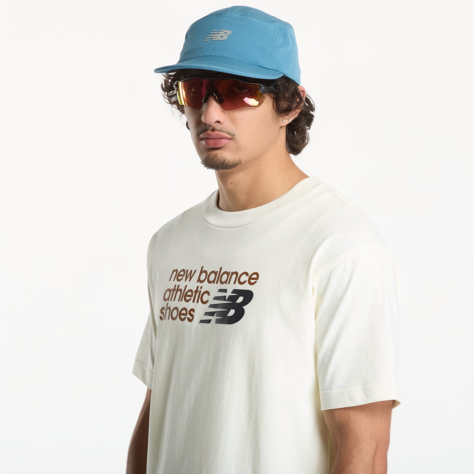 Ανδρικά μπλουζάκια New Balance Athletics Premium Relaxed Chest Logo T-Shirt Angora