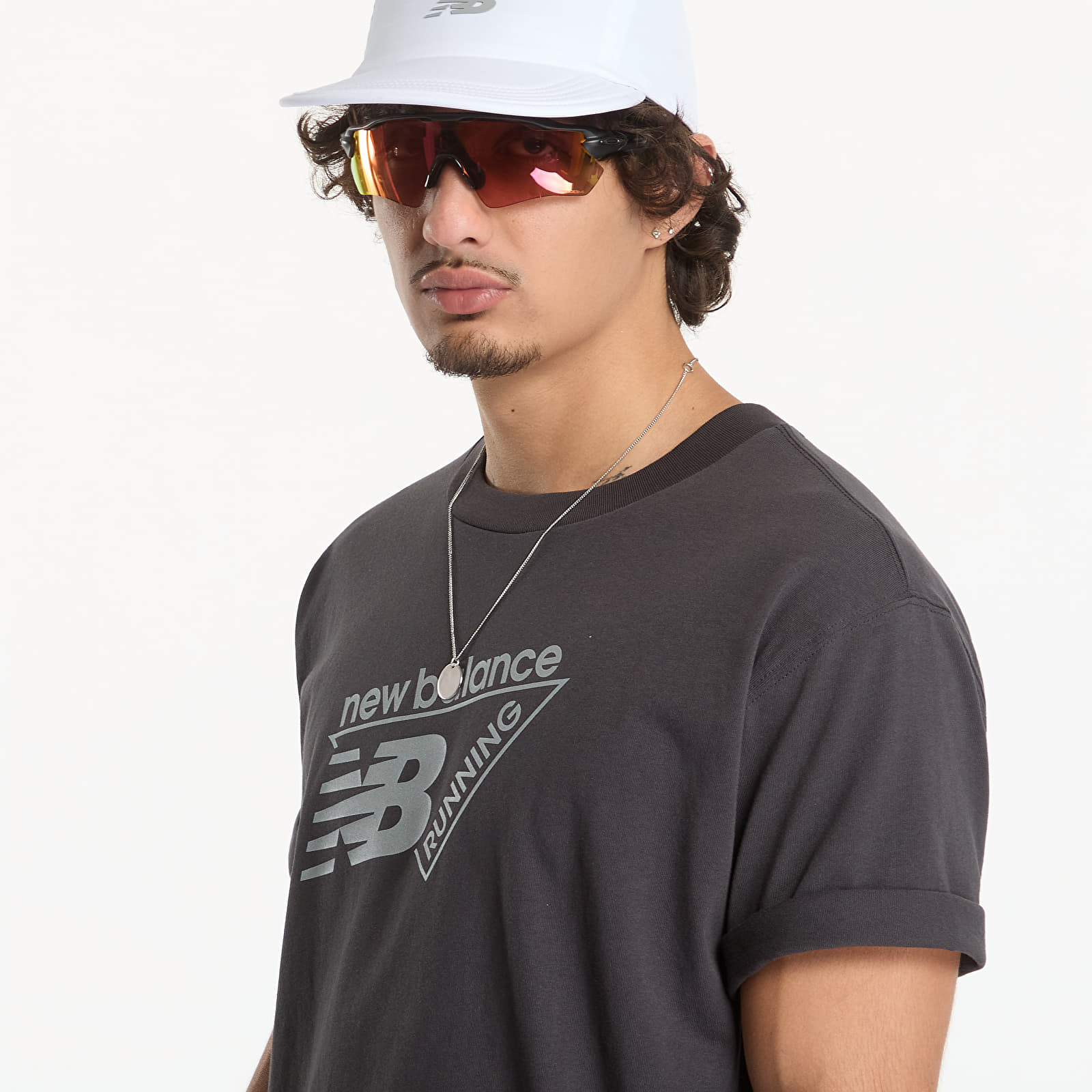 Magliette da uomo New Balance Classic Tri-Logo T-shirt Black Cement