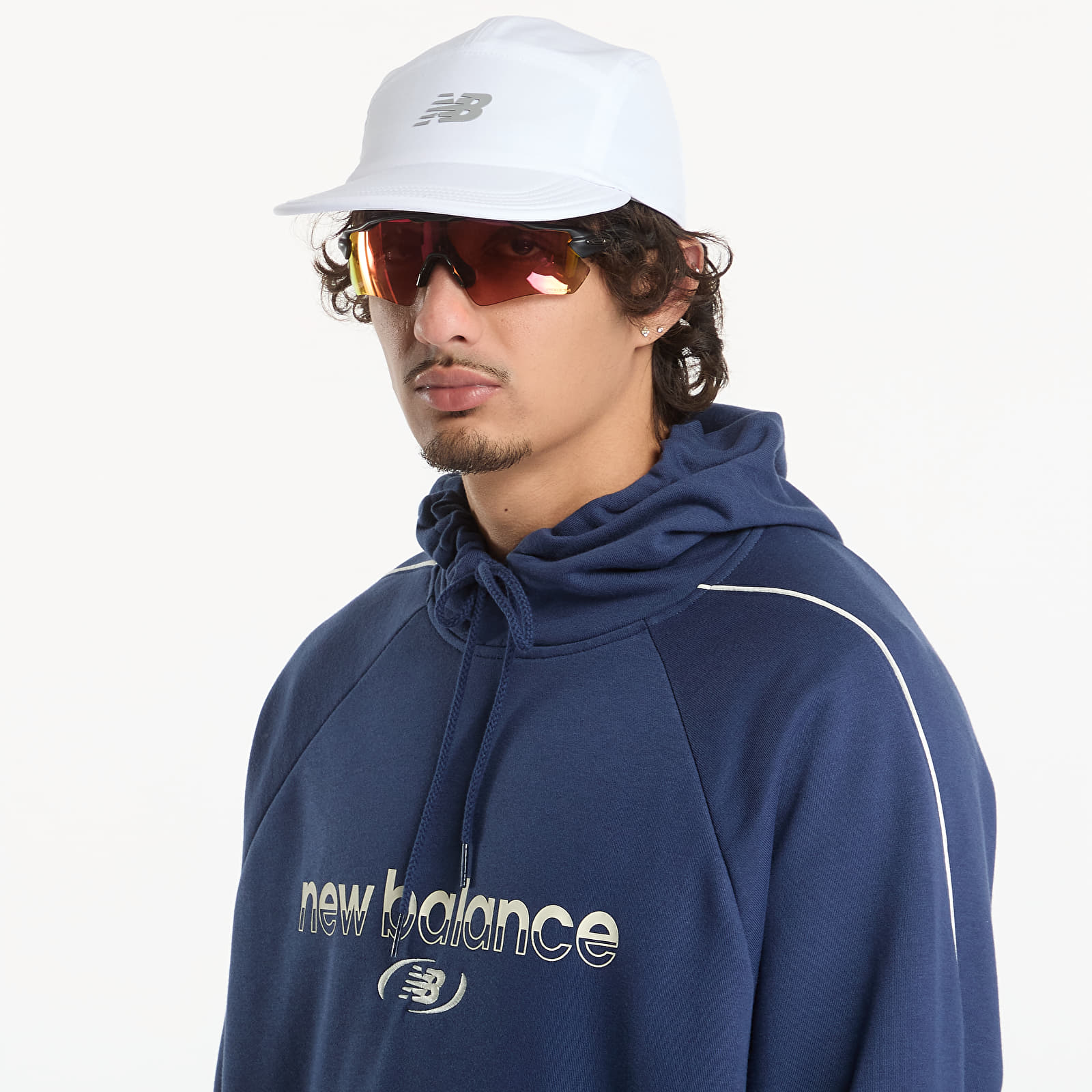 Men's sweatshirts New Balance Trackside French Terry Hoodie Nb Navy