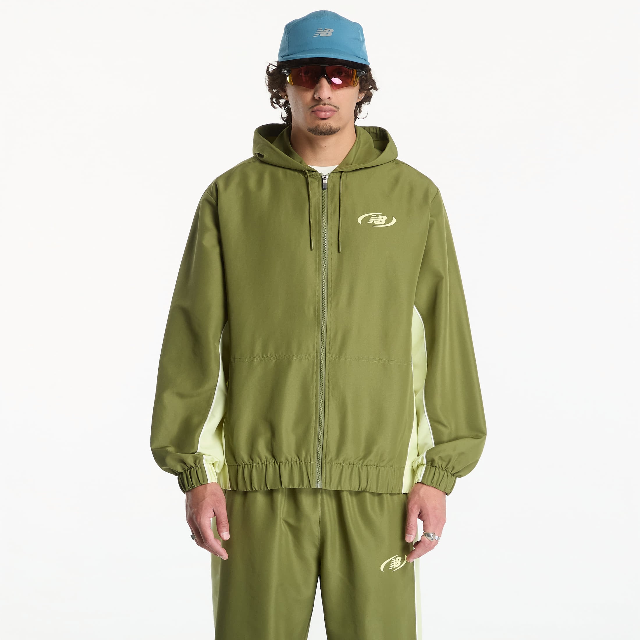 Μπουφάν New Balance Trackside Woven Jacket Sport Green/ Fennel Seed M