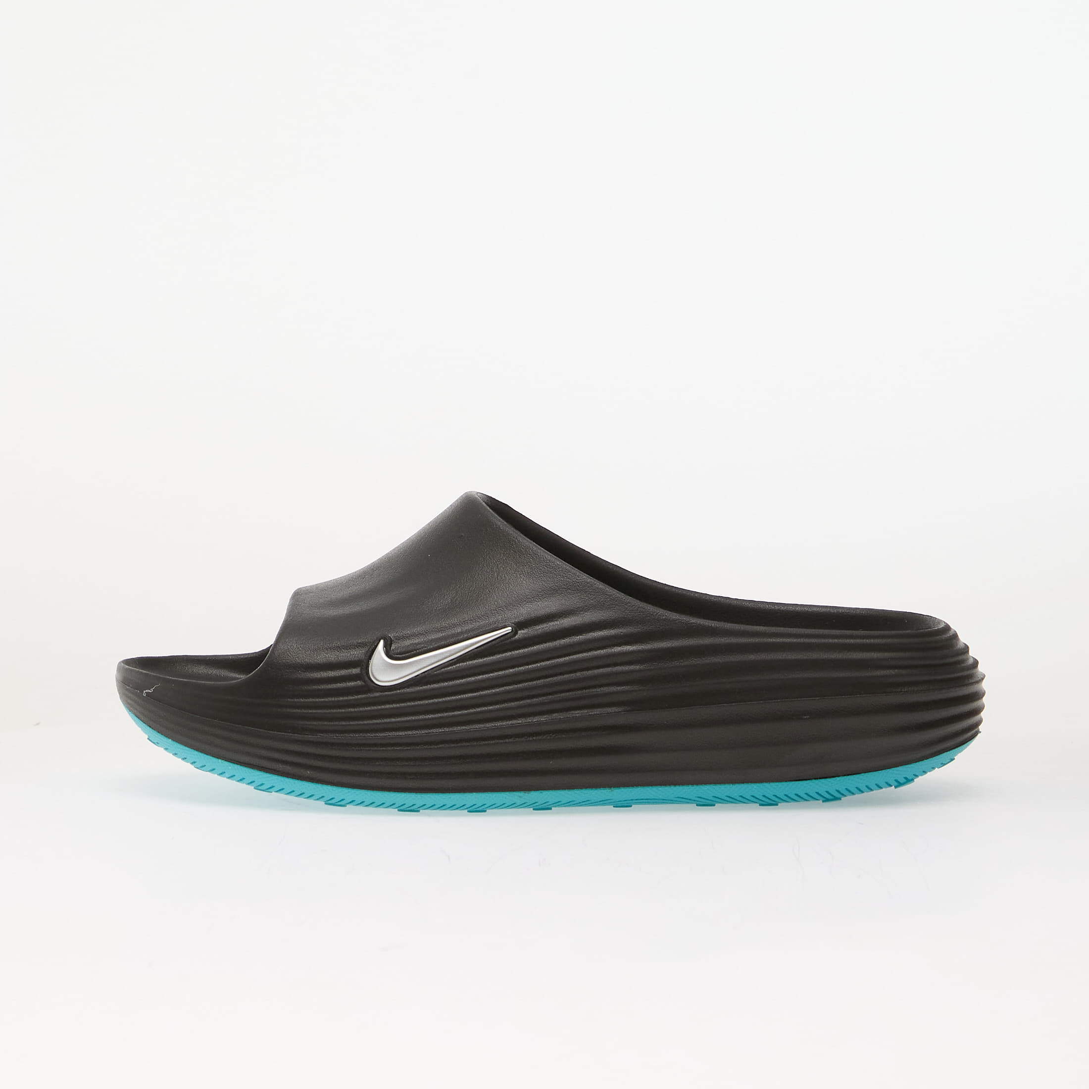 Обувки Nike ReactX Rejuven8 Men's Slides Black/ Metallic Silver-Gamma Blue 10