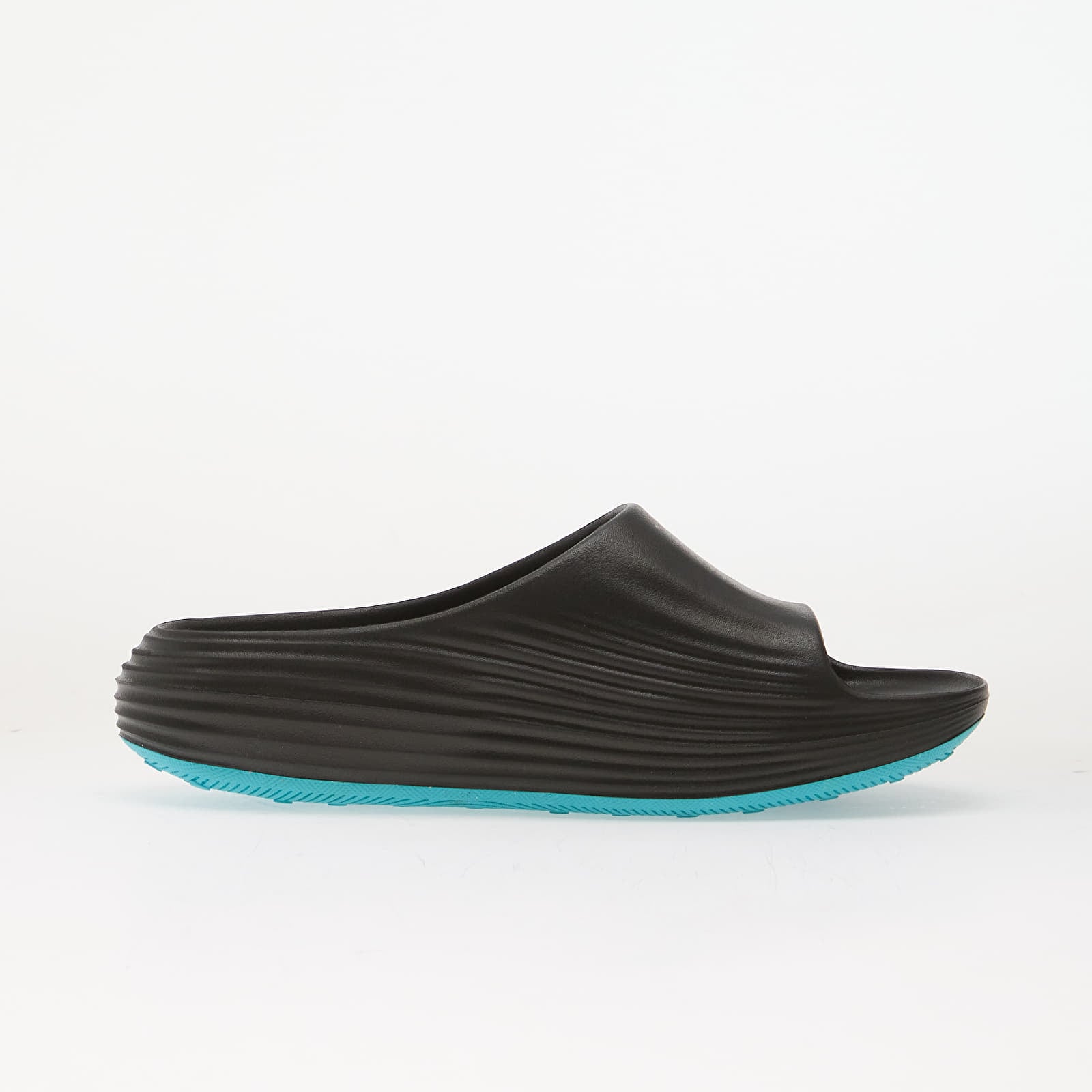 Ténis e sapatos para homem Nike ReactX Rejuven8 Men's Slides Black/ Metallic Silver-Gamma Blue