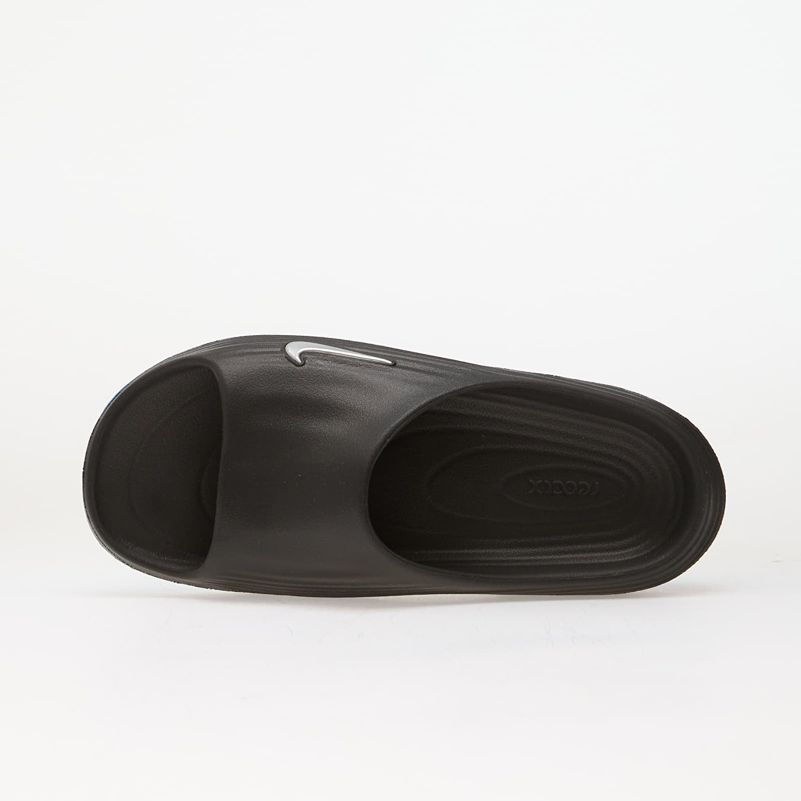 Ténis e sapatos para homem Nike ReactX Rejuven8 Men's Slides Black/ Metallic Silver-Gamma Blue
