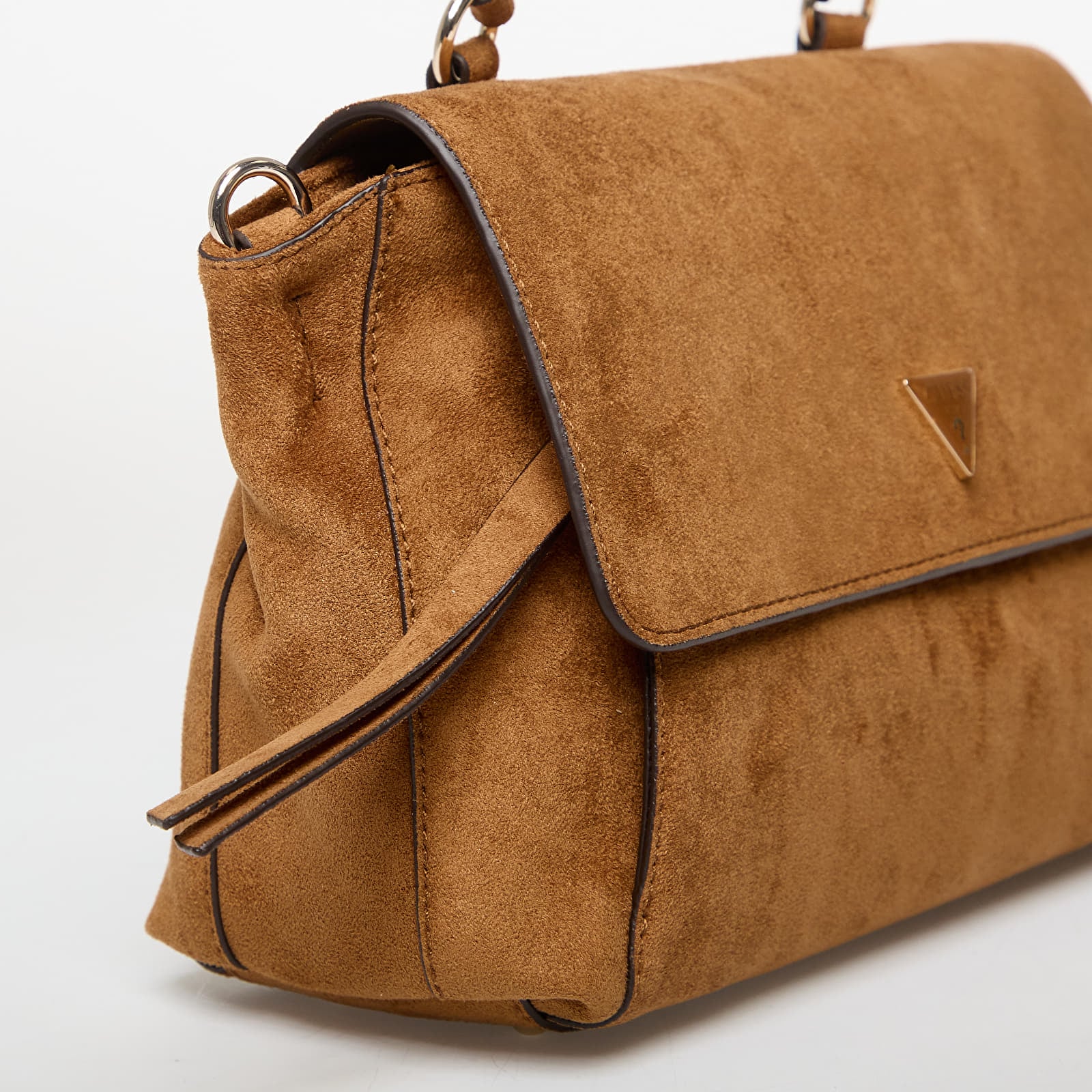 Handbags Guess Devon Top Handle Flap Brown