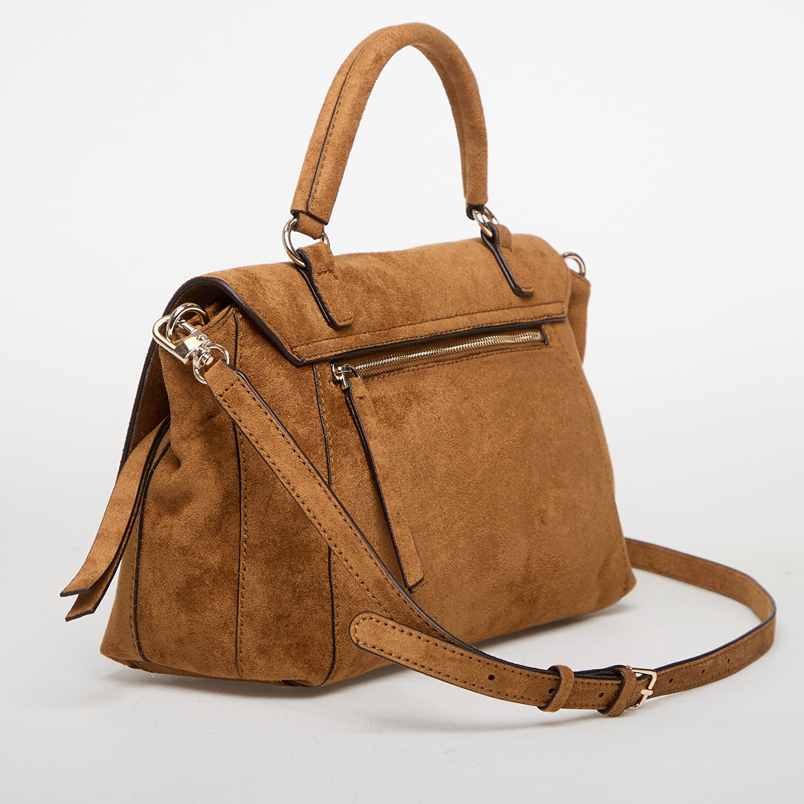 Handbags Guess Devon Top Handle Flap Brown