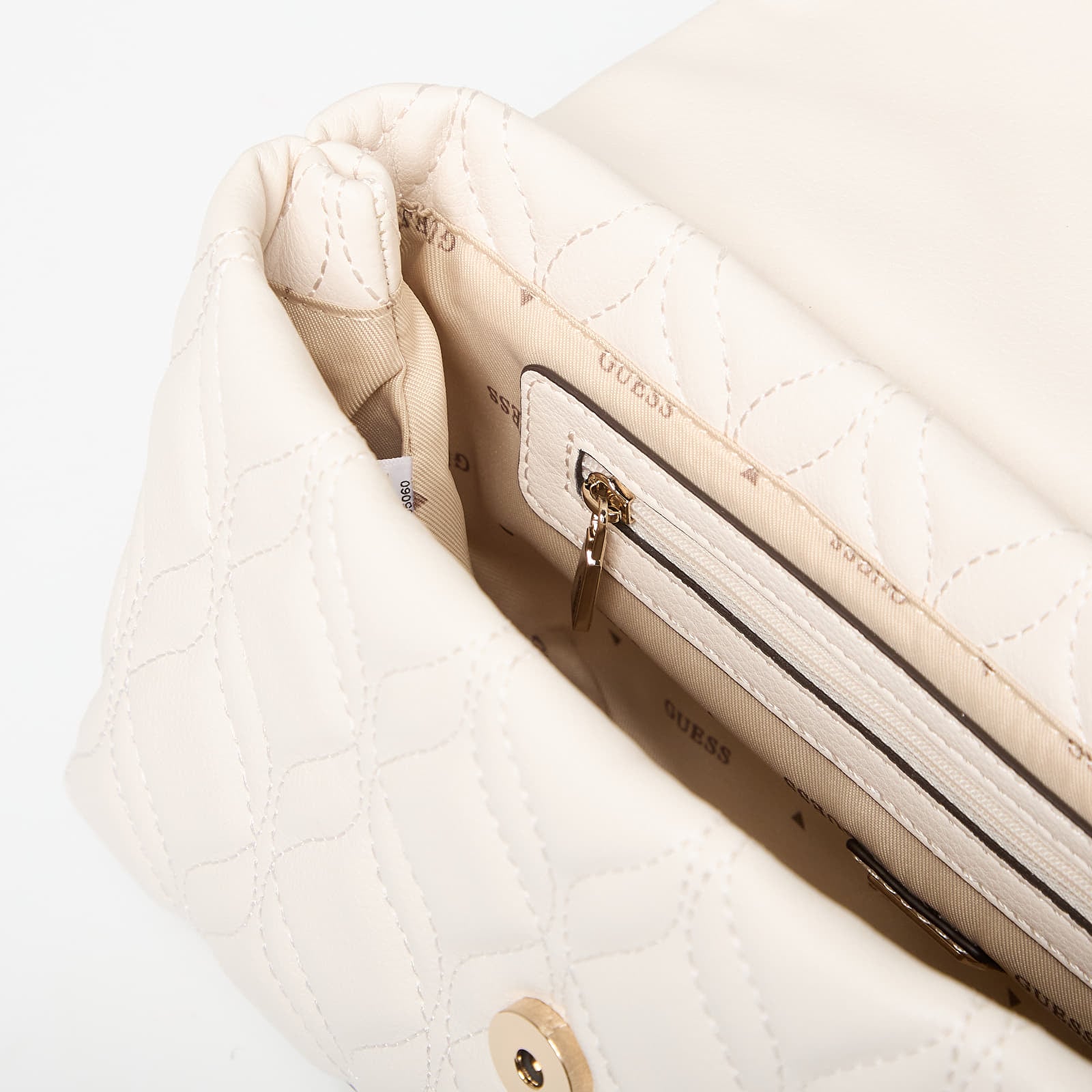 Rokassomas Guess Maxine Flap Crossbody Off White