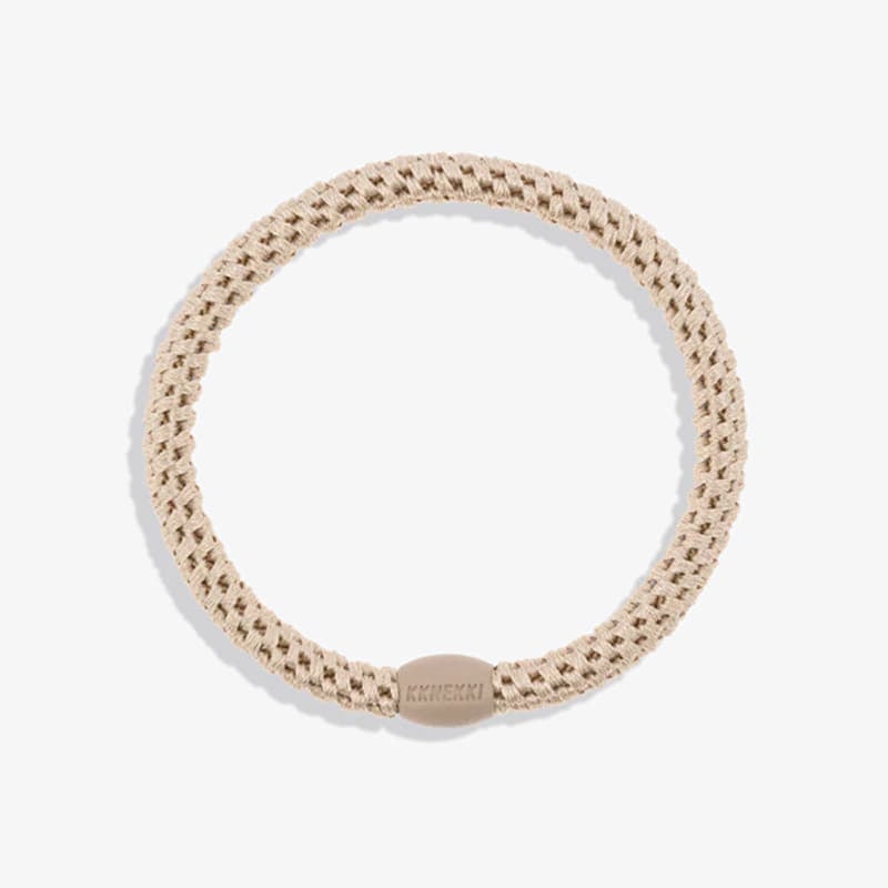 KKNEKKI Hair Tie Slim Light Beige Beige