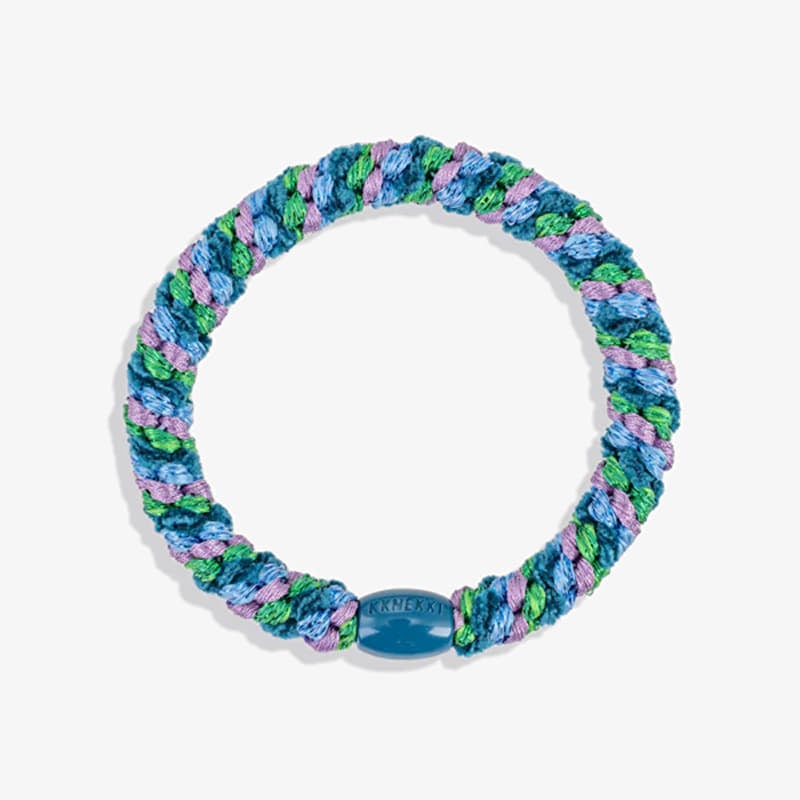 KKNEKKI Hair Tie Mix Green Petrol Velvet Blue