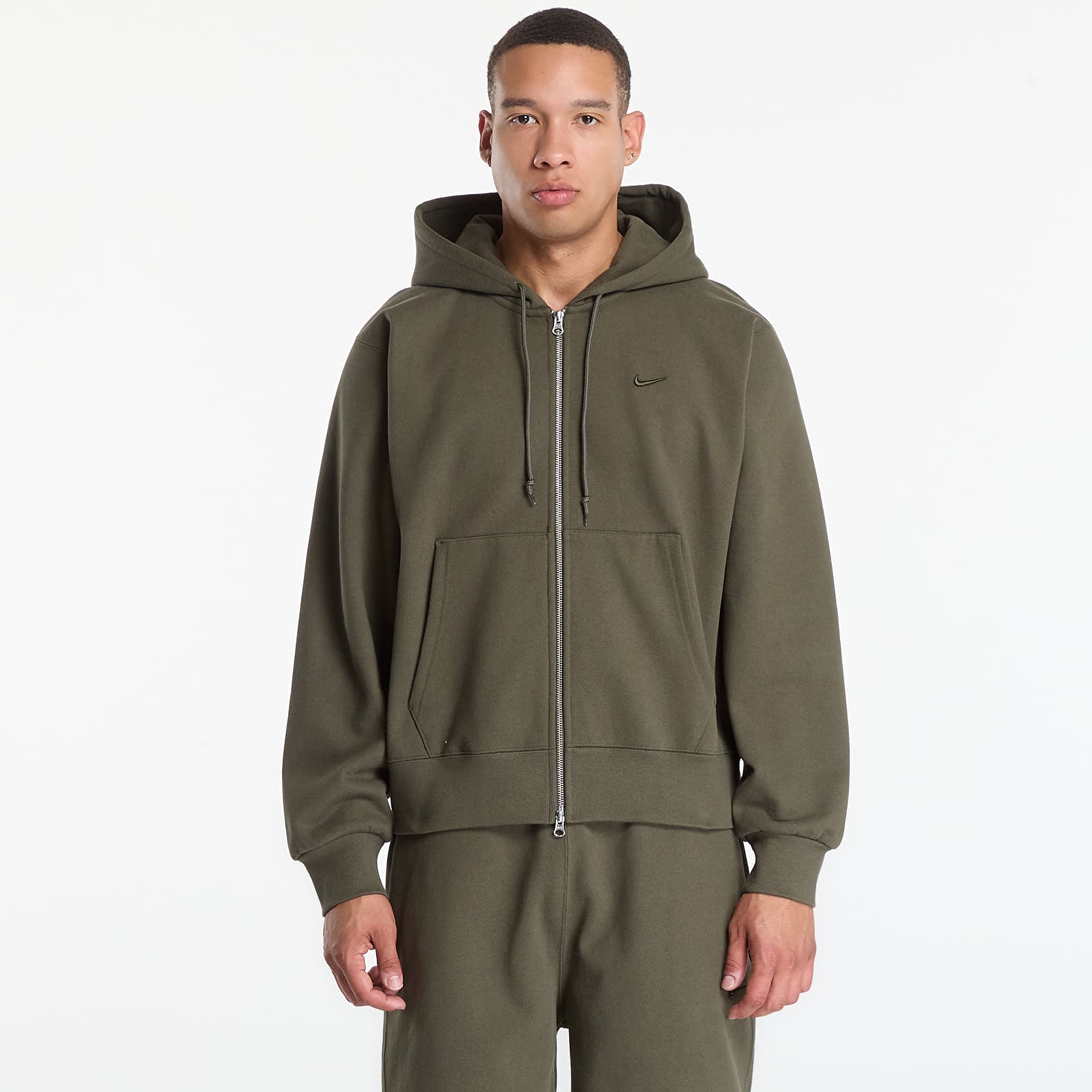 Gensere for menn Nike Men's Fleece Full-Zip Hoodie Cargo Khaki