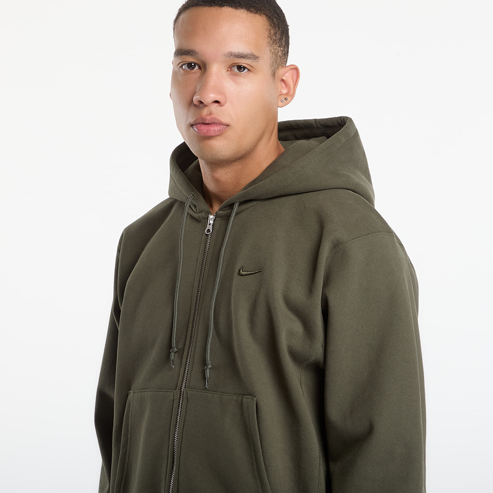 Gensere for menn Nike Men's Fleece Full-Zip Hoodie Cargo Khaki
