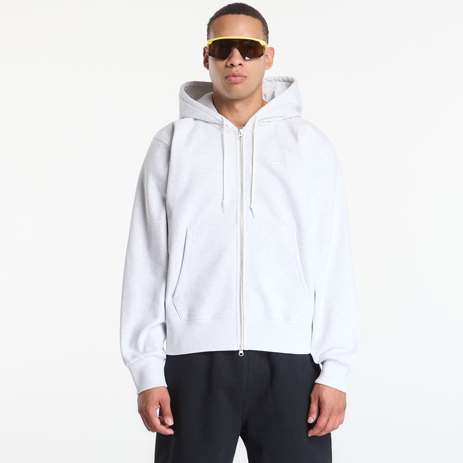 Pánske mikiny Nike Men's Fleece Full-Zip Hoodie Birch Heather