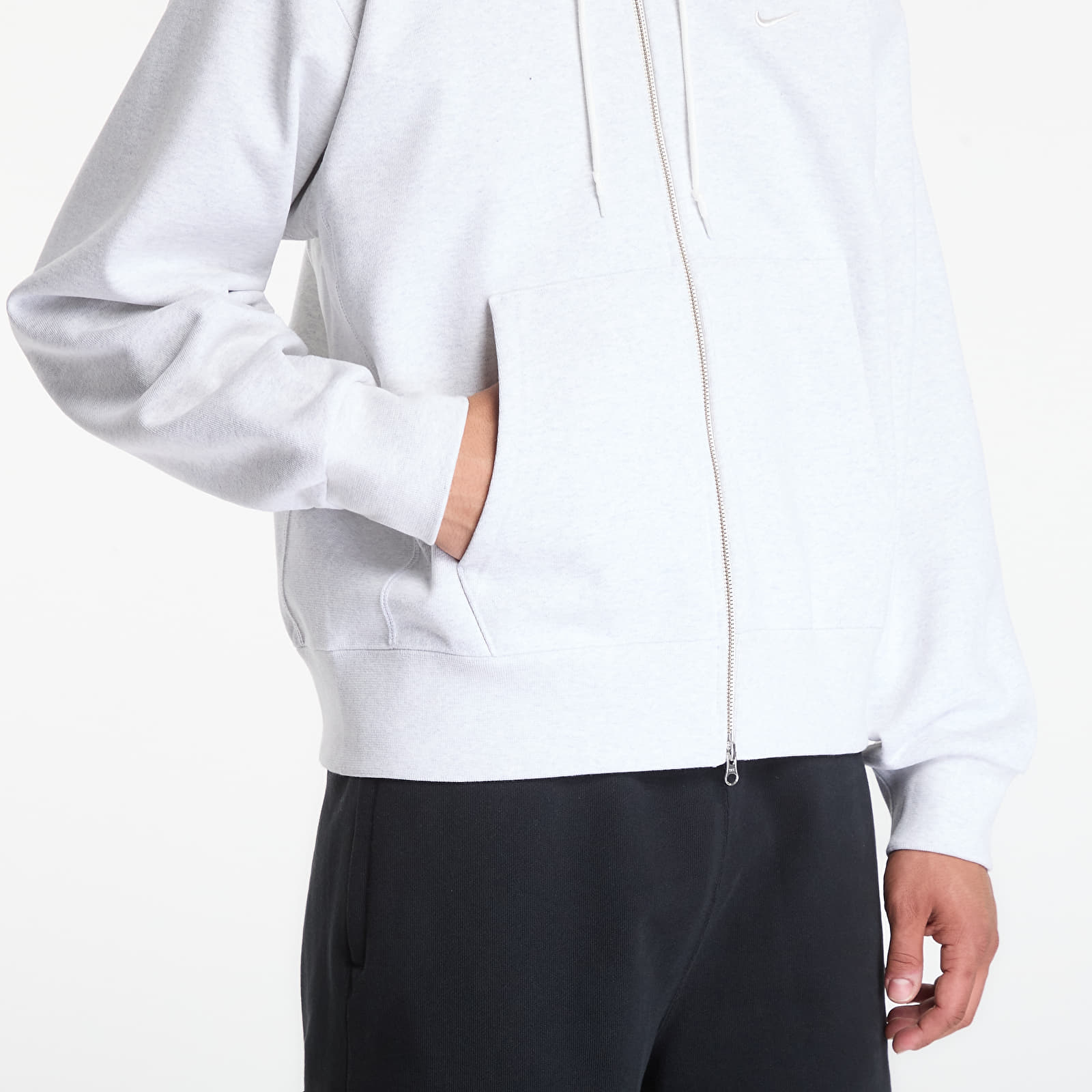 Pánske mikiny Nike Men's Fleece Full-Zip Hoodie Birch Heather