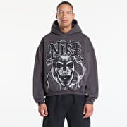Nike Standard Issue Men's Brushed Pullover Basketball Hoodie Anthracite/ White/ Pale Ivory