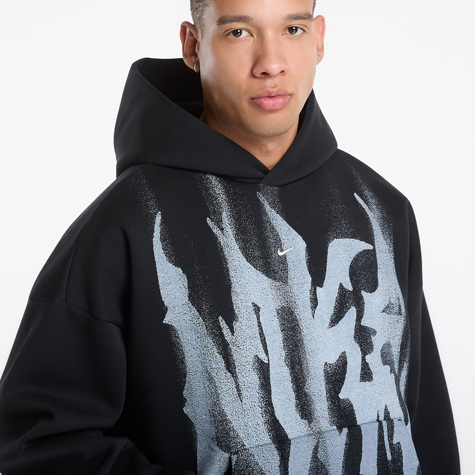 Чоловічі худі Nike Standard Issue Men's Brushed Pullover Basketball Hoodie Black/ White/ Pale Ivory