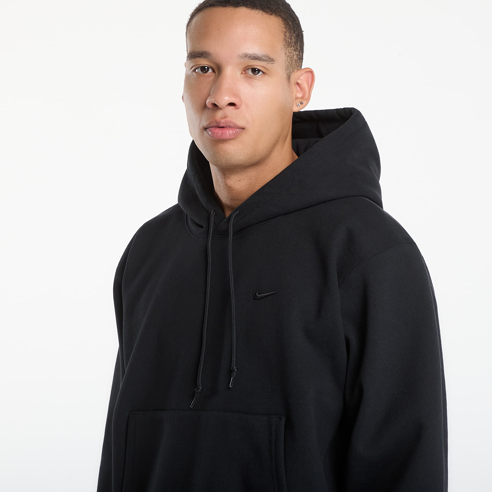Pánske mikiny Nike Men's Fleece Hoodie Black